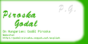 piroska godal business card